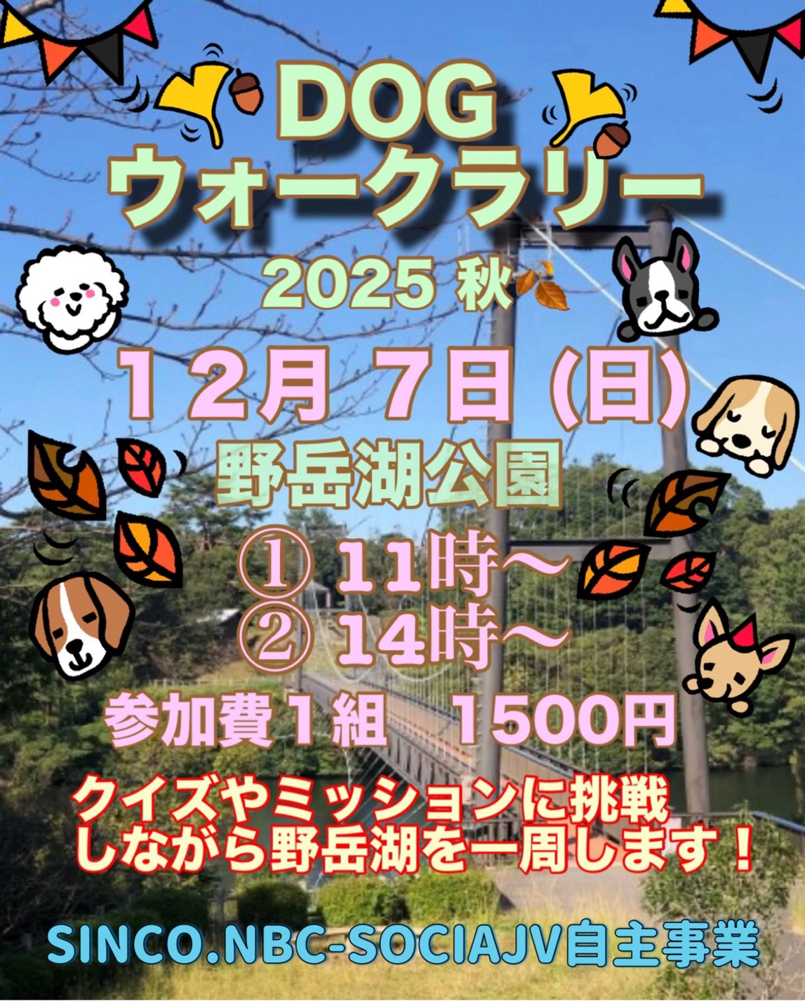 ＤＯＧウォークラリー２０２５秋開催決定！